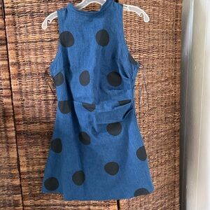 Pilcro BNWT Blue Polka Dot Mini Dress